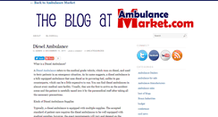Desktop Screenshot of blog.ambulancemarket.com